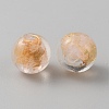 Handmade Gold Sand Lampwork Beads LAMP-WH0011-03B-05-2
