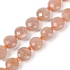 Natural Peach Moonstone Beads Strands G-B094-A04-01-2