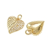 Brass Micro Pave Cubic Zirconia Pendants ZIRC-I367-11G-03-2