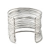 Non-Tarnish 304 Stainless Steel Multi Line Cuff Bangles LS-BJEW-E079-01P-2