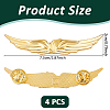 4Pcs Alloy Lapel Pin Backs for Security JEWB-DC0001-22B-2
