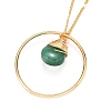 Teardrop Glass Beads Pendant Necklaces NJEW-JN03205-3