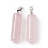 Natural Rose Quartz Pendants G-E135-02P-11-1