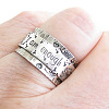 Dandelion with Word Pattern Alloy Finger Rings FS-WG2A4E2-03-3