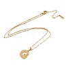 Ion Plating(IP) Initial Letter 304 Stainless Steel Pendant Necklaces NJEW-M199-01G-G-3