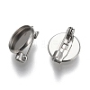 Tarnish Resistant 304 Stainless Steel Brooch Base Settings STAS-F191-04P-10mm-1