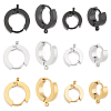 Unicraftale 12Pcs 6 Style 304 Stainless Steel Hoop Earrings Findings STAS-UN0043-23-1