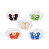 Butterfly Glass Stretch Rings for Women RJEW-JR00770-1