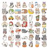 50Pcs Mouse PVC Waterproof Cartoon Stickers STIC-T0001-10-3