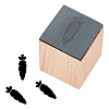 Olycraft 1Pc Plastic Rubber Stamps with Wood Handles WOOD-OC0003-64A-1