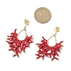 Handmade Glass Seed Beads Dangle Stud Earrings EJEW-MZ00564-03-4
