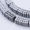 Electroplate Non-magnetic Synthetic Hematite Beads Strands G-J381-4x1mm-A-F-3