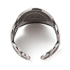 Non-Tarnish 304 Stainless Steel Cuff Rings for Women RJEW-G324-01P-3