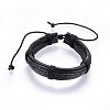 Leather Cord Bracelets BJEW-F347-09B-1