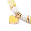 Heart Charm Bracelet BJEW-JB07655-05-4