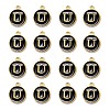 Golden Plated Alloy Charms LS-ENAM-S118-02U-2