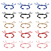 10Pcs 5 Colors Adjustable Braided Nylon Cord Bracelet Making AJEW-TA0001-25-1