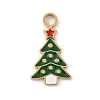 Christmas Theme Ion Plating(IP) 304 Stainless Steel Enamel Charms STAS-Z083-08G-03-1