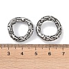 Tibetan Style 316 Surgical Stainless Steel Spring Gate Rings STAS-P362-10A-AS-3