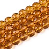 Transparent Glass Bead Strands GLAA-R095-8mm-30-1