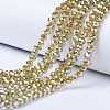 Electroplate Glass Beads Strands EGLA-A034-T4mm-C06-1