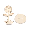 DIY Unfinished Wood Flowers Cutout WOOD-P017-03-2