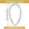 Round Gemstone & Flat Round CCB Plastic Beaded Phone Wristlet Strap Chains AJEW-AB00100-2