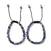 6mm Round Natural Sodalite Braided Bead Bracelets LS-BJEW-C067-01A-03-1
