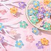 60Pcs 6 Colors Gradient Color Translucent Resin Cabochons RESI-CJ0002-51-5