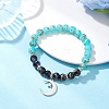Round Glass Beaded Stretch Bracelets BJEW-JB12647-2