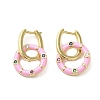 Real 18K Gold Plated Brass Ring Dangle Hoop Earrings EJEW-L268-019G-02-1