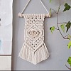 Cotton Cord Macrame Woven Tassel Wall Hanging MAKN-PW0001-015I-1