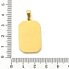Ion Plating(IP) 304 Stainless Steel Pendants STAS-C101-08G-11-3