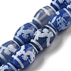 Blue Tibetan Style dZi Beads Strands TDZI-NH0001-C01-01-1