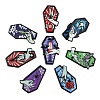 16Pcs 8 Styles Opaque Printed Acrylic Pendants SACR-CJ0001-24-8