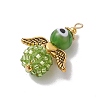 Glass Seed Beads Alloy Pendants PALLOY-MZ00282-02-3