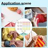  Hexagon with Polka Dot Pattern Food Grade Eco-Friendly Silicone Knitting Needle Stoppers DIY-NB0010-70-6