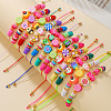 12Pcs Polymer Clay Beads Braided Bead Bracelets FS-WGD3FD0-01-4