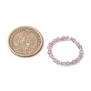 Natural Amethyst Beaded Stretch Rings for Women RJEW-JR00868-02-3