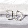 Brass Huggie Hoop Earrings EJEW-L234-61-P-1