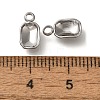 304 Stainless Steel Pendant Cabochon Settings STAS-I310-26P-3