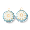 Printed Alloy with Acrylic Pendants AL-CBAE25B-03B-G-1