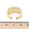 Brass Open Cuff Rings for Women RJEW-R011-05G-5