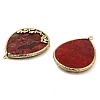 Natural Red Jasper Dyed Pendants G-E609-02G-02-2