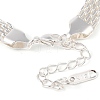 304 Stainless Steel Mesh Chain Bracelet BJEW-G669-14S-3