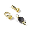 Natural Silver Obsidian with Brass Fold Over Clasps G-G141-02G-14-2