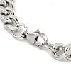 Non-Tarnish 201 Stainless Steel Cuban Link Chain Bracelets for Women and Men BJEW-F473-04P-03-3