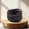 5M Braided Round PU Leather Jewelry Cord OCOR-GF0004-96A-02-7