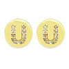 Brass Micro Pave Clear Cubic Zirconia Beads KK-T030-LA843-UX3-1