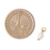 Natural Cultured Freshwater Pearl Potato Charms with Brass Jump Rings PALLOY-JF04176-01-2